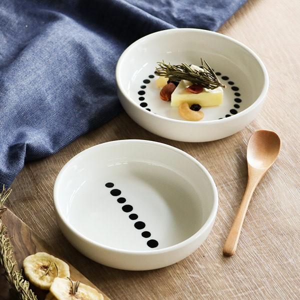 プレート S 12cm ドット 白 磁器 食器 （ 食洗機対応 電子レンジ対応