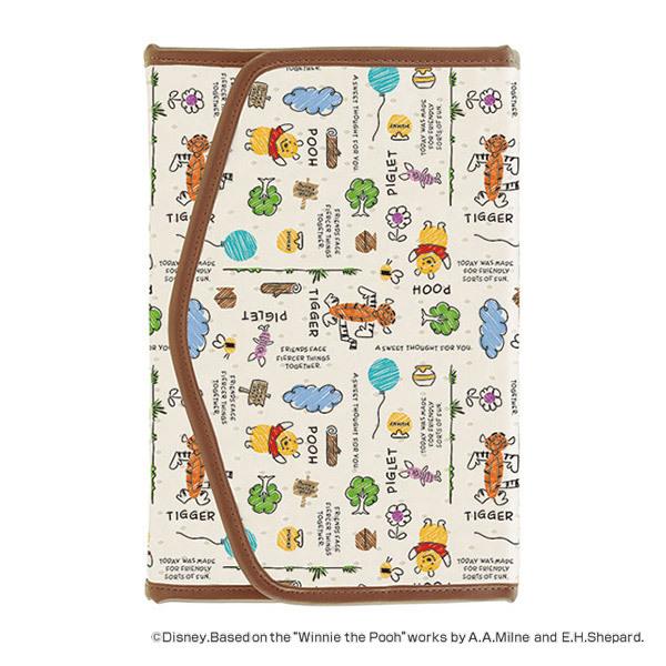 Disney 母子手帳ケース くまのプーさん スケッチ 不織布