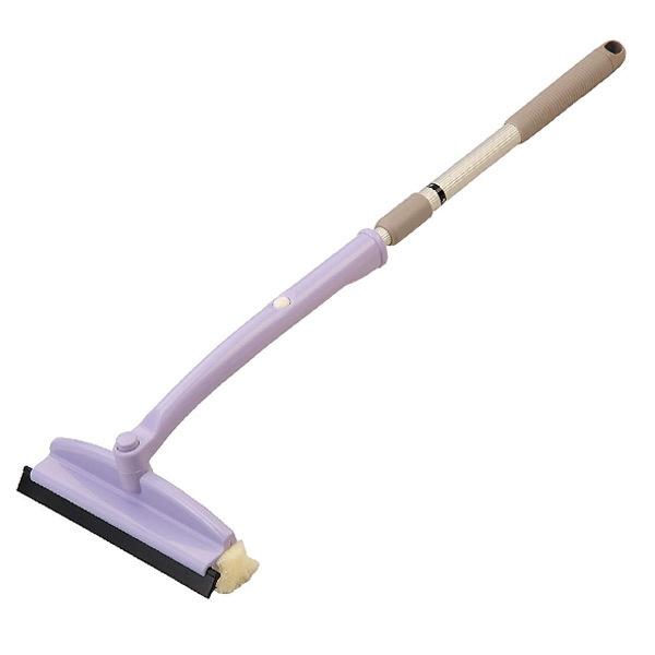 スポンジに水を含ませて、汚れを拭き取ります。同じ面に水切りゴムが付いているので、持ち替えなくても手首を返すだけでサッと水が切れます。ブラシヘッドの角度を変えられるので家の中から外側を拭くときなど届きにくいところに使用できます。【商品詳細】 ...