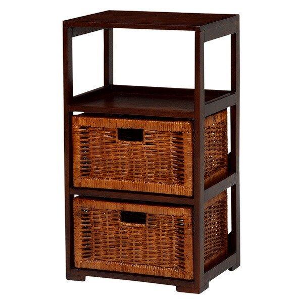 ヴィンテージ ラタン 籐 ラック シェルフ 3段 6杯 昭和レトロ 【公式通販】