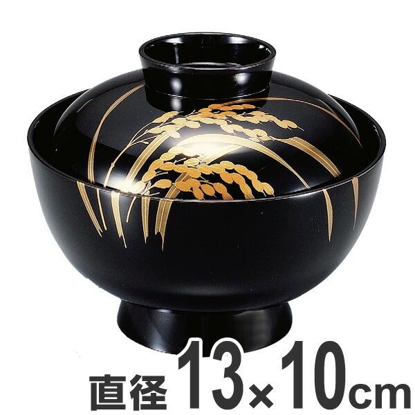 吸い物椀 木製 4.2寸 稲穂 黒漆塗 漆塗 汁椀 吸い物 本漆塗 磨 吸い物椀 木製 4.2寸 稲穂 黒漆塗 漆塗 汁椀 吸い物 本漆塗 磨