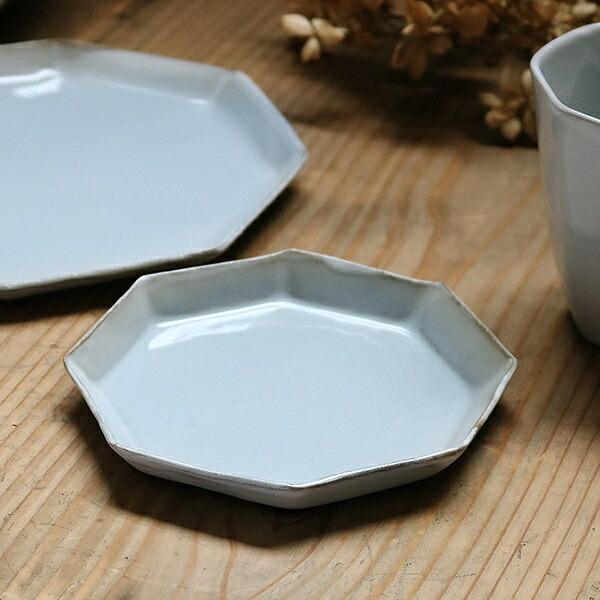 プレート 14cm 洋食器 アミューズ 陶器 食器 笠間焼 日本製 （ 皿 お皿 小皿 八角形 ）