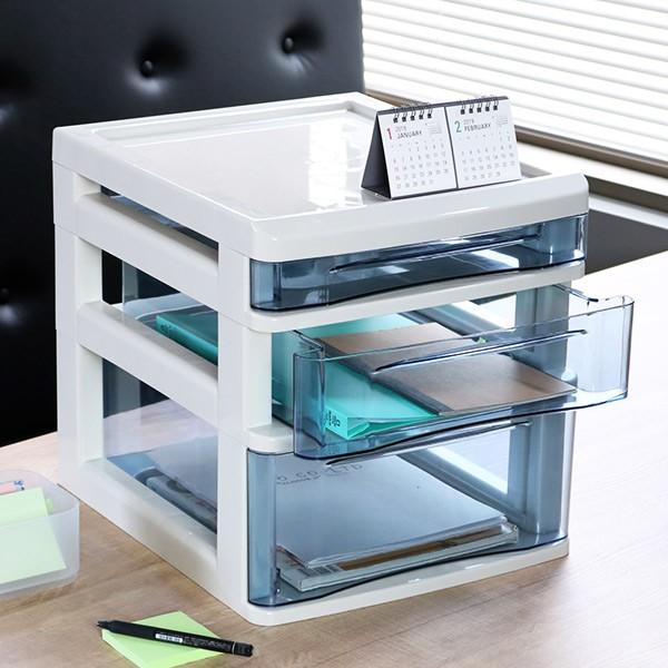 卓上収納 フロアーケース スタックチェスト B4 セパレート 浅型