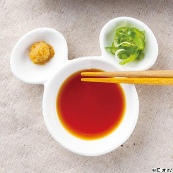 Disney（ディズニー） 醤油皿 ミッキーマウス 薬味皿 仕切り皿 磁器