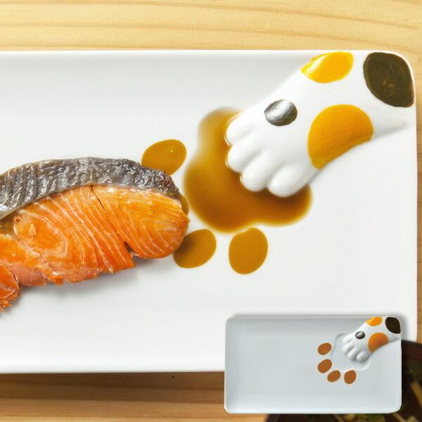 プレート どろぼう猫魚プレート 三毛猫 皿 仕切り皿 磁器 食器 食洗機対応 醤油皿 電子レンジ対応 絵柄 仕切り お皿 リビングート ヤフー店 通販 Yahoo ショッピング