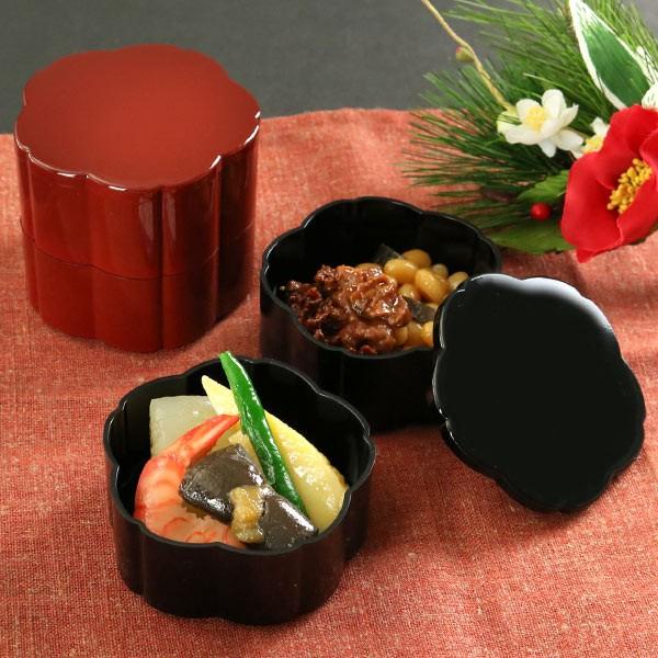 二段重 重箱 クリーンコート加工 食器 山中塗 日本製 （ お重 ミニ 和