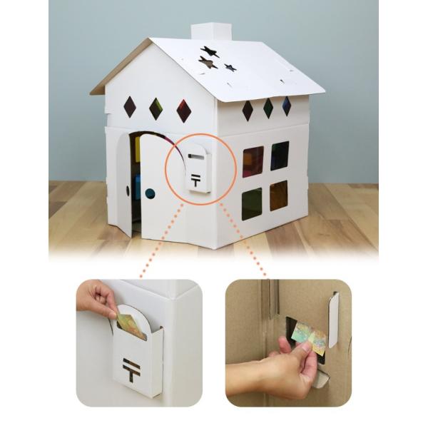 ダンボール 家 ハウス ダンボールハウス 白 ステンドグラス 子供 おままごと 秘密基地 おもちゃ こども 段ボール 工作 プレイハウス プレイテント Buyee Buyee Japanese Proxy Service Buy From Japan Bot Online