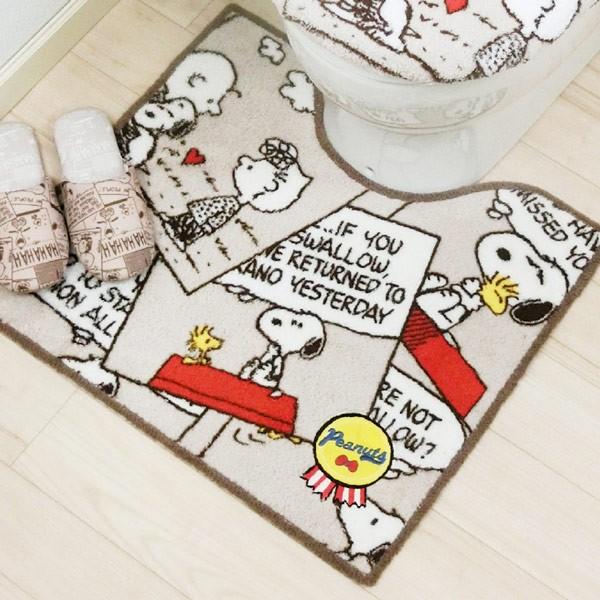 SNOOPY（スヌーピー） トイレマット SNピーナッツコミック 約55×60cm
