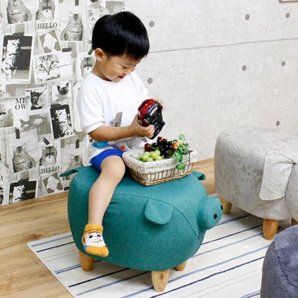 子供の乗れる動物スツール 関家具 スツール スプーンミー ブラッキー アニマル 座れる どうぶつ