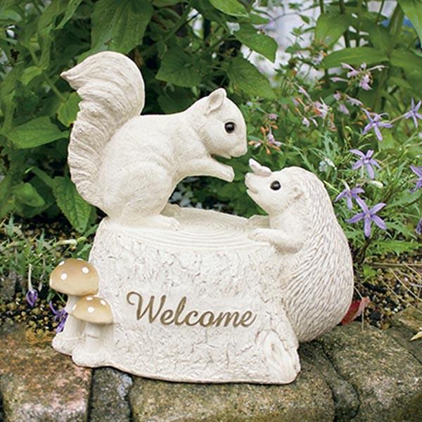 ガーデンオーナメント リス ハリネズミ ストーリーブックアニマルズ