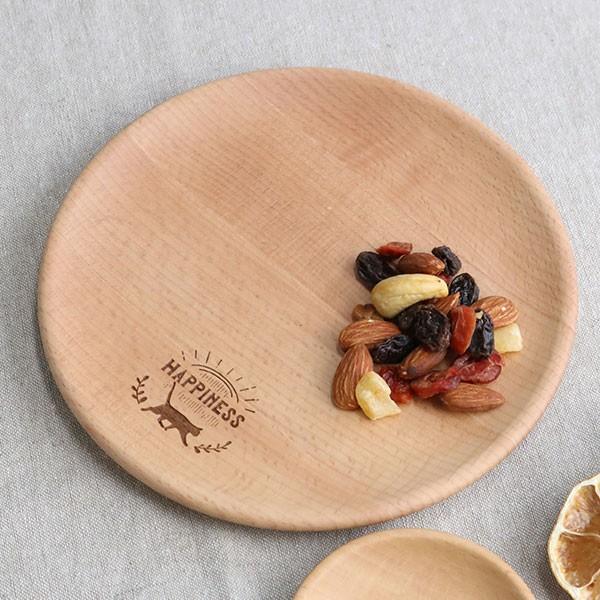 プレート 木製 18cm ネコ 食器 （ 木のお皿 ウッドプレート 中皿 猫