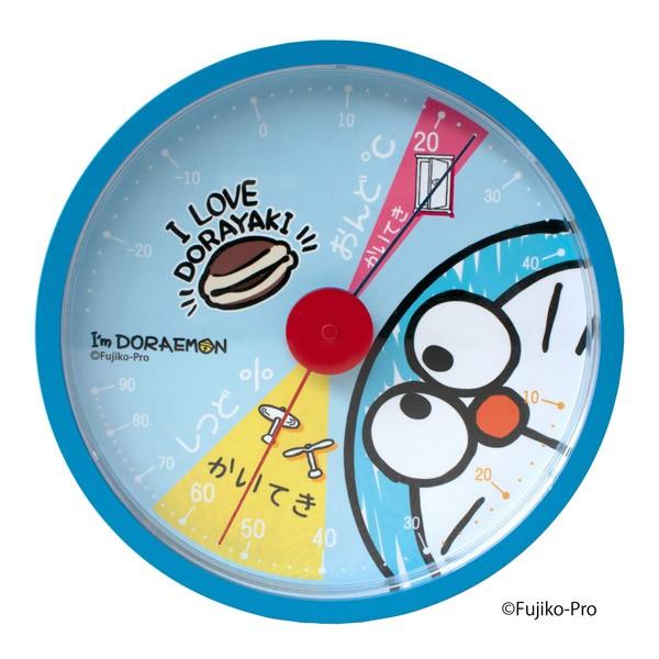 温湿度計 置掛両用 I'm Doraemon アナログ温湿度計 ドラえもん ブルー