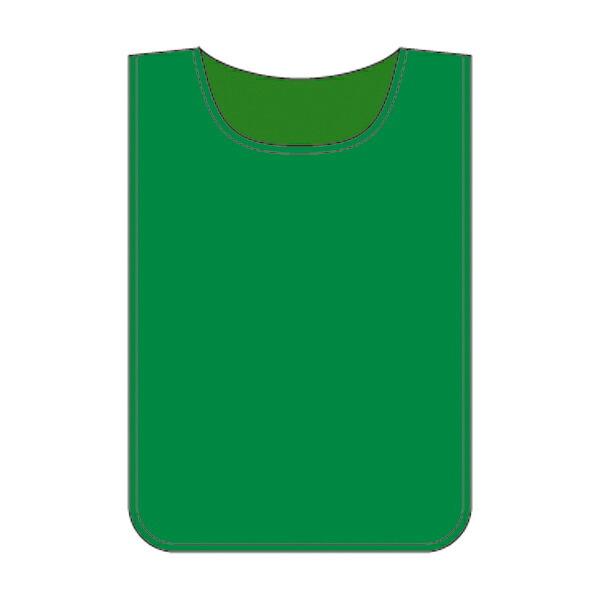 ゼッケン 布 ビブス 緑 グリーン 無地 面ファスナー付き （ 安全用品 