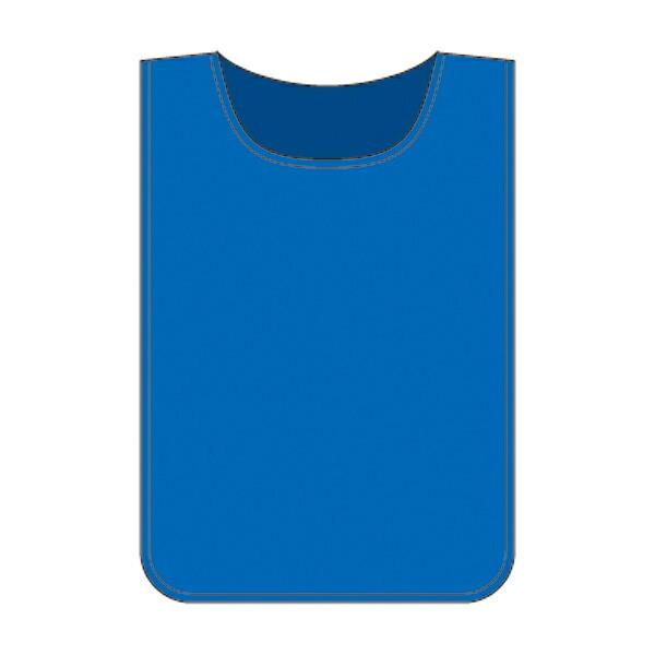 ゼッケン 布 ビブス 青 ブルー 無地 面ファスナー付き （ 安全用品