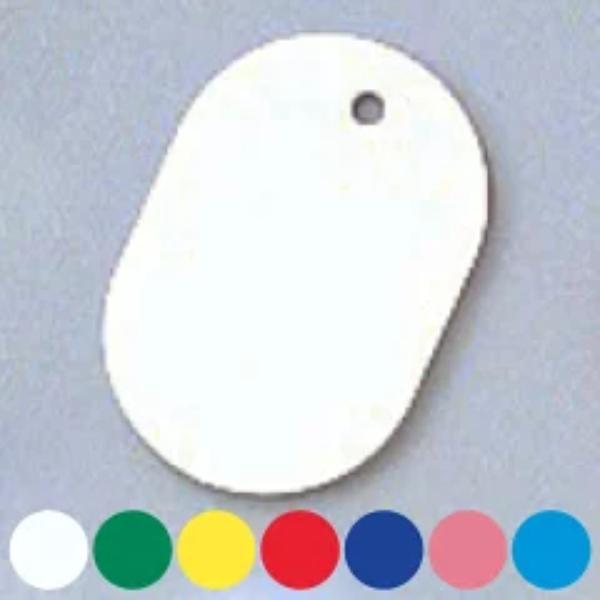 サイズ/約幅3×高さ4.5cm厚さ：約0.25cm内容量/1枚材質/スチロール種類/ホワイト、グリーン、イエロー、レッド、ブルー、ピンク、スカイブルー生産国/日本製●全7色で色別にしっかり管理できます。●番号札や、キーホルダーとしてもお使い...