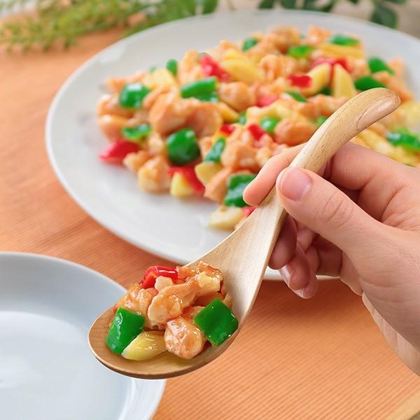 レンゲ 17cm 栗の木 天然木 カトラリー （ 木製 れんげ 取り分け