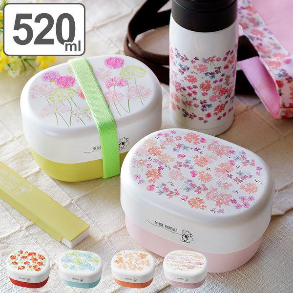 お弁当箱 2段 フェリー オーバルランチボックス 520ml 花 入れ子