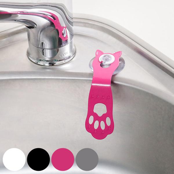 サイズ/約幅4×奥行1.5×高さ12cm内容量/本体：1個、吸盤用シール：1枚材質/本体：ステンレス銅、ワッシャー：PE、吸盤：PVC、吸盤用シール：PET種類/ホワイト、ブラック、ピンク、ステンレス生産国/日本製●スポンジをツメに引っ掛け...