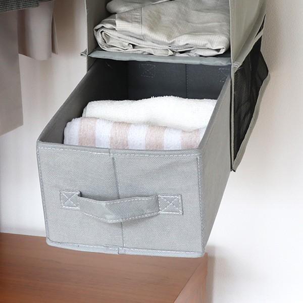 収納ボックス 幅18×奥行36×高さ13cm 引き出し 収納 不織布 グレー