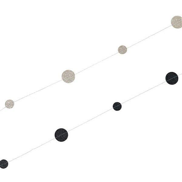 ガーランド 丸 ドット キラキラ 飾り 壁 ペーパーガーランド パーティー 装飾 壁面 リビングート Paypayモール店 通販 Paypayモール