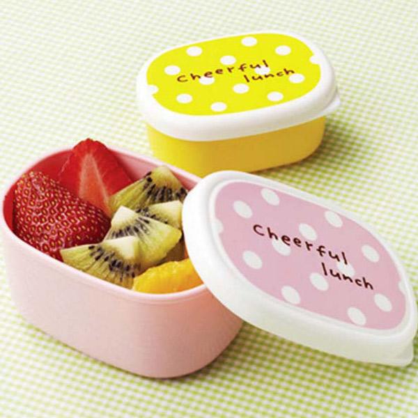 お弁当箱 シール容器 ポルカドット 2個入 185ml （ 子供用