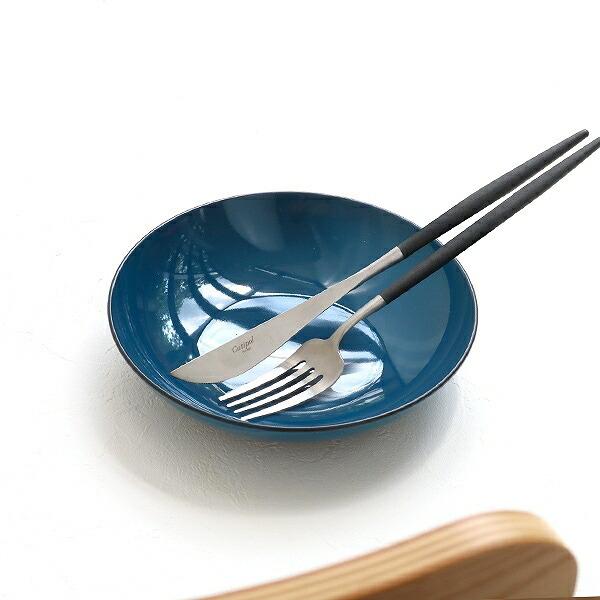 プレート 16cm 藍彩 プラスチック 皿 深皿 食器 山中塗り 日本製 （ 食