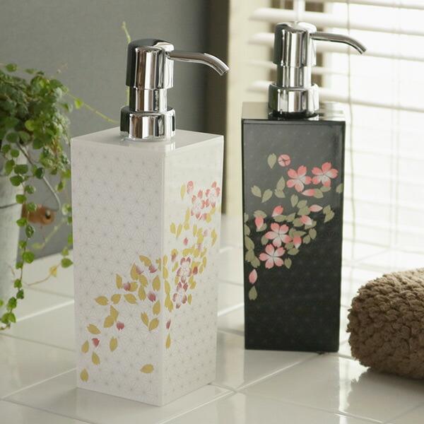 日本製 SAKURA 角型 大 シール付 ディスペンサー詰め替えボトル(500ml) 黒 khxv5rg ディスペンサー 500ml SAKURAディスペンサー 角型 シャンプー