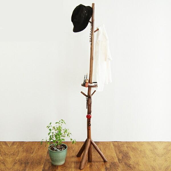 天然木チークポールハンガー ポールハンガー アジアンテイスト 天然木 チーク材 高さ180cm