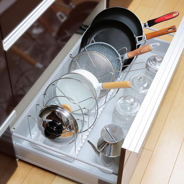 サイズ/約幅45.2〜87.2×奥行26.2×高さ17.4cm（ハンドルガード使用時）内容量/1個付属品：M型ワイヤー12本、ハンドルガード1本材質/固定プレート・可動プレート：PET樹脂M型ワイヤー・ハンドルガード：スチール（クロムメッキ...