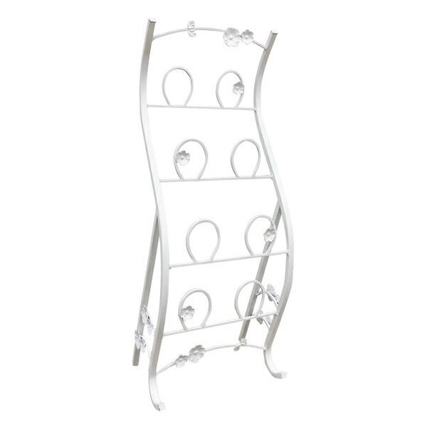 スリッパラック 4段 ロートアイアン 姫系 ブルーム 約幅30cm （ 玄関