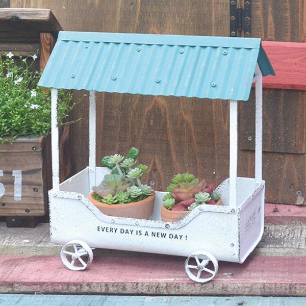 プランター 屋外 ワゴン ルーフワゴン 幅27×奥行13.5×高さ31cm プランター 屋外 ワゴン ルーフワゴン 幅27×奥行13.5×高さ31cm