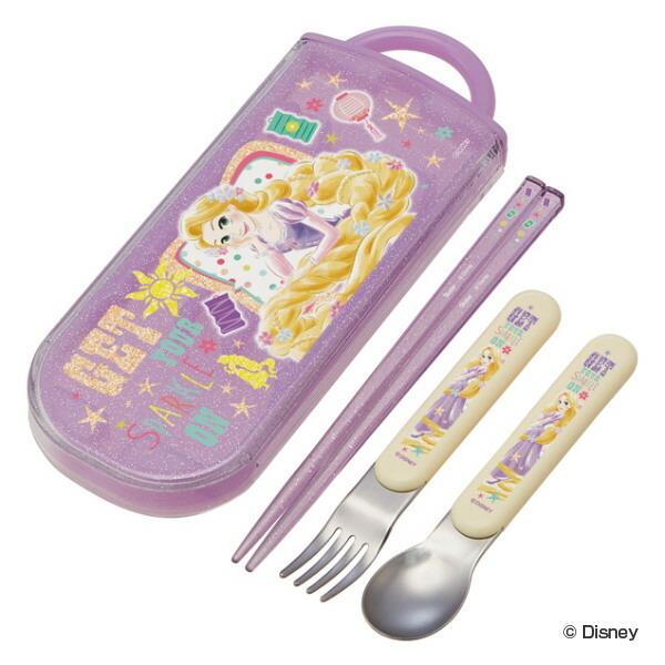 トリオセット 抗菌 スライド式 塔の上のラプンツェル 箸 スプーン