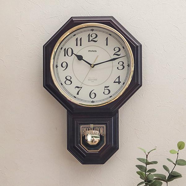 掛け時計 振り子時計 西洋館 メロディ機能付き （ 壁掛け時計 アナログ