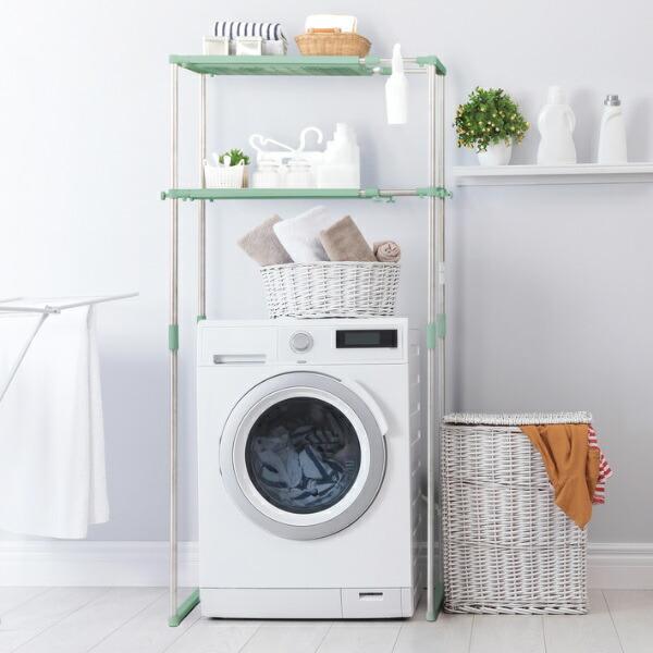 洗濯機ラック 幅70 91cm 2段 ステンレス洗濯機ラックシンプル2段タイプ 伸縮 ステンレス 洗濯機収納 収納 幅77cm ラック 洗濯機 スリム 棚 リビングート Paypayモール店 通販 Paypayモール