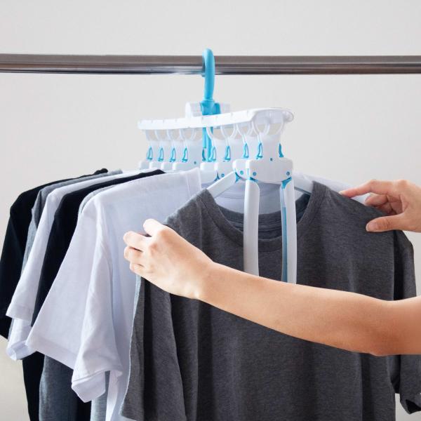 サイズ/約幅41×奥行52.5×高さ23.5cm使用時のハンガー幅：約41〜60.5cm重量/約765g内容量/1個材質/ポリプロピレン生産国/ベトナム製●ワンタッチで洗濯物を素早く簡単に取り込めるハンガーです。●肩幅に合わせて4段階（41...
