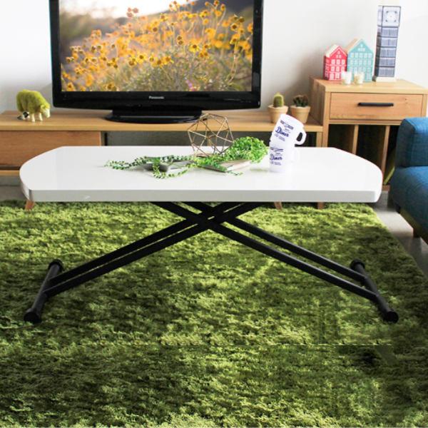 テーブル 高さ調整 高さ25cm〜72cm 幅120cm センターテーブル