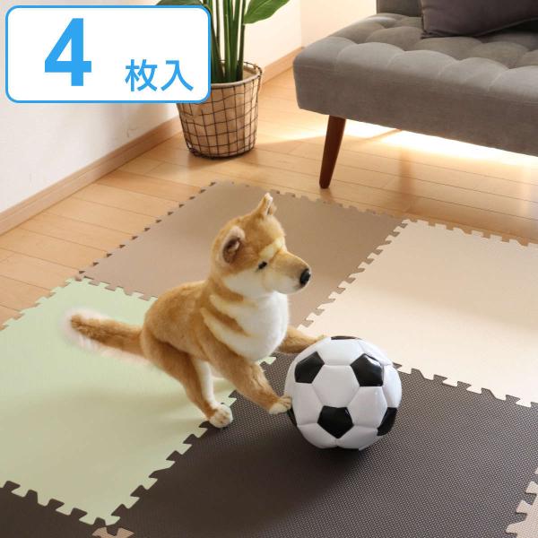 サイズ/約横60×縦60cm厚さ：約1cm内容量/同色4枚入り材質/ポリエチレン種類/ブラウン、ベージュ、アイボリー、ライトグリーン生産国/ベトナム製床暖房/ホットカーペット/非対応●大判サイズでゆったり使える●大判サイズで綺麗に敷ける●防...
