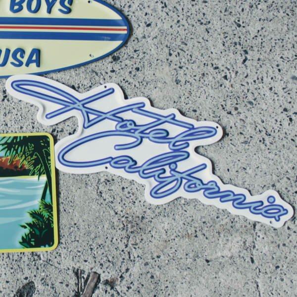 カリフォルニアサイン看板 LONGBOARDERSPARKINGONLY カリフォルニア