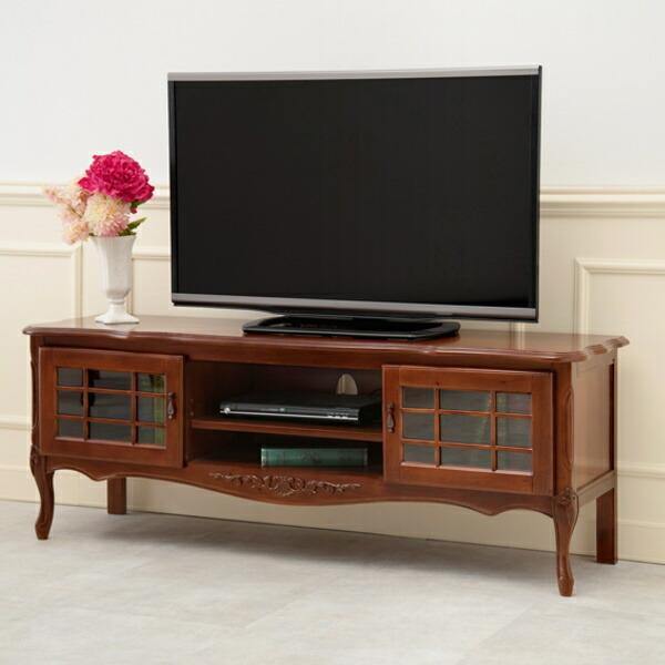 テレビ台 ローボード クラシック調 格子扉 猫脚 幅139cm テレビ台 ローボード クラシック調 格子扉 猫脚 幅139cm
