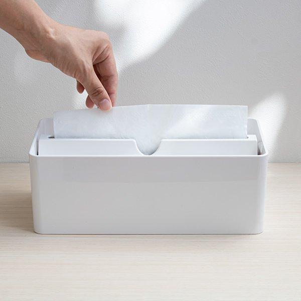 サイズ/外寸：約幅26.2×奥行12.8×高さ9.5cm内寸：約幅23×奥行12×高さ8cm内容量/1個材質/容器・フタ：ABS樹脂生産国/中国製耐熱温度/70度●ペーパーが取り出しやすい凸型設計のペーパータオルケースです。●水まわりで使っ...