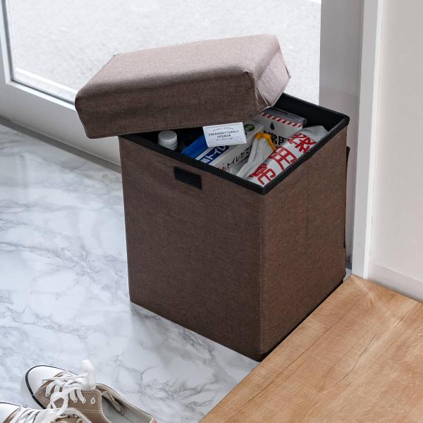 サイズ/外寸：約幅29×奥行24×高さ38cm内寸：約幅26.5×奥行22×高さ33cm重量/約1.5kg内容量/1個材質/本体：合板、紙側地：ポリエステル、ポリプロピレン（不織布）ベルト：ポリプロピレンクッション材：ウレタンフォーム生産国...