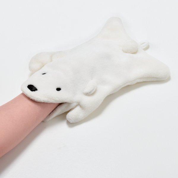 ハンドタオル シロクマ タオル アニマルタオル 動物 かわいい 手拭き マイクロファイバー おもしろタオル リビングート Paypayモール店 通販 Paypayモール