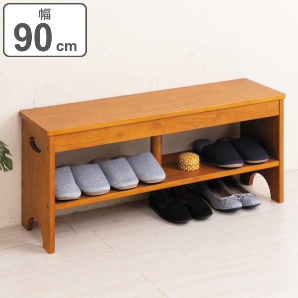 玄関 ベンチ 90cm エントランスベンチ 椅子 シューズラック スリッパラック 収納 いす チェア 腰掛 玄関ベンチ 靴 スリッパ 入れ リビングート Paypayモール店 通販 Paypayモール