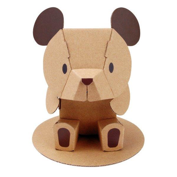 工作キット ダンボール製 Hacomo Kids ブラウンくまちゃん ダンボール 段ボール おもちゃ ペーパークラフト 工作 子ども キッズ 組み立て 手作り キット リビングート ヤフー店 通販 Yahoo ショッピング