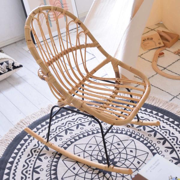 専用　　アイアン　ラタン　チェア 籐 座椅子 椅子 アイアン脚 ラタン製 籐家具 座面高40cm