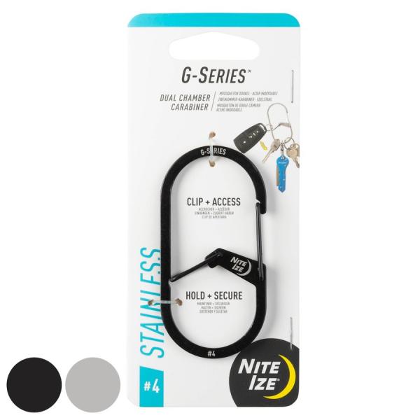 サイズ/約幅3.8×奥行0.7×高さ7.6cm重量/約18g内容量/1個材質/ステンレススチール種類/ブラック、シルバー生産国/中国製●カギやキーアクセサリーをスッキリまとめられるG型デザインのカラビナです。●カバンやベルトループに取り付け...