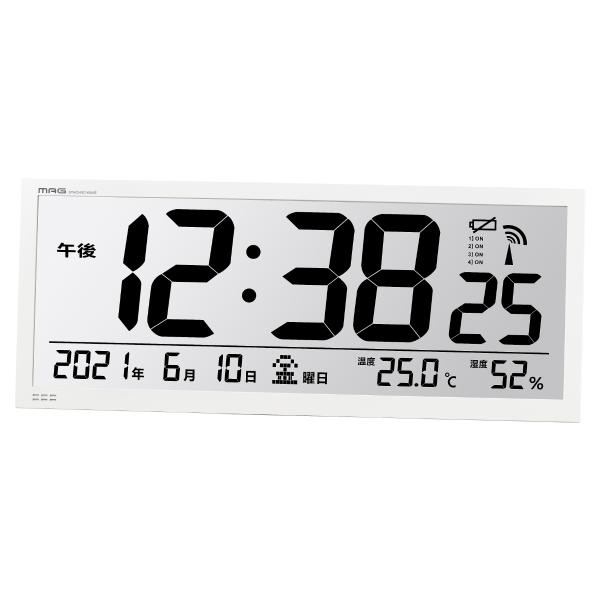 掛時計 グランタイム 電波 デジタル 大型 （ 時計 電波時計 掛け時計 壁掛け時計 かけ時計 置き時計 置時計 とけい クロック 温湿度計 ）