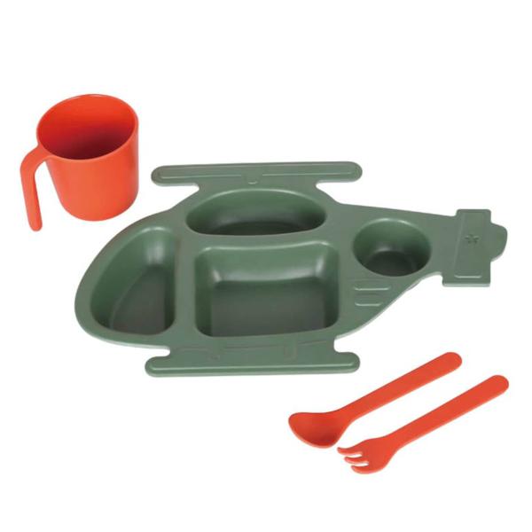 ダルトン キッズプレートセット 30cm M&B ヘリコプター プラスチック