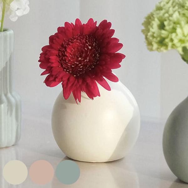 花瓶 ミニメロウベース 陶器 直径7.5×高さ7cm （ 一輪挿し 花びん