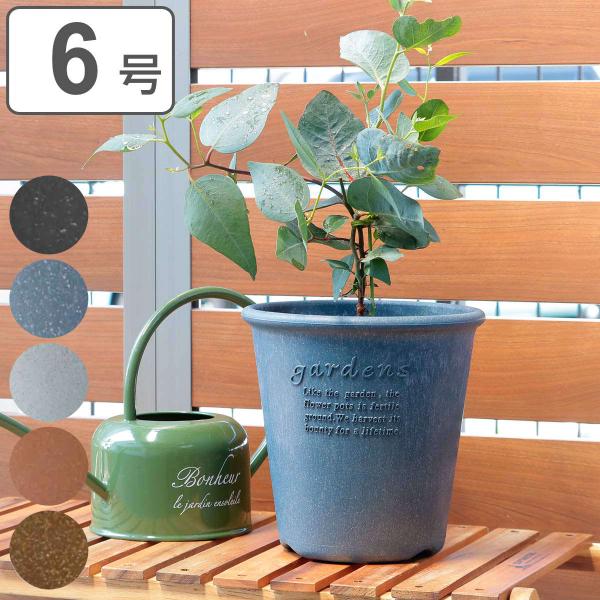 サイズ/約高さ18.5cm直径：約18.5cm容量/約2.7L内容量/1個材質/ポリプロピレン（木粉入り）種類/ナチュラル、素焼き、ブラック、グレー、ネイビー生産国/日本製●シンプルでスタンダードな長鉢タイプ　6号●丈夫で環境に優しい素材●...